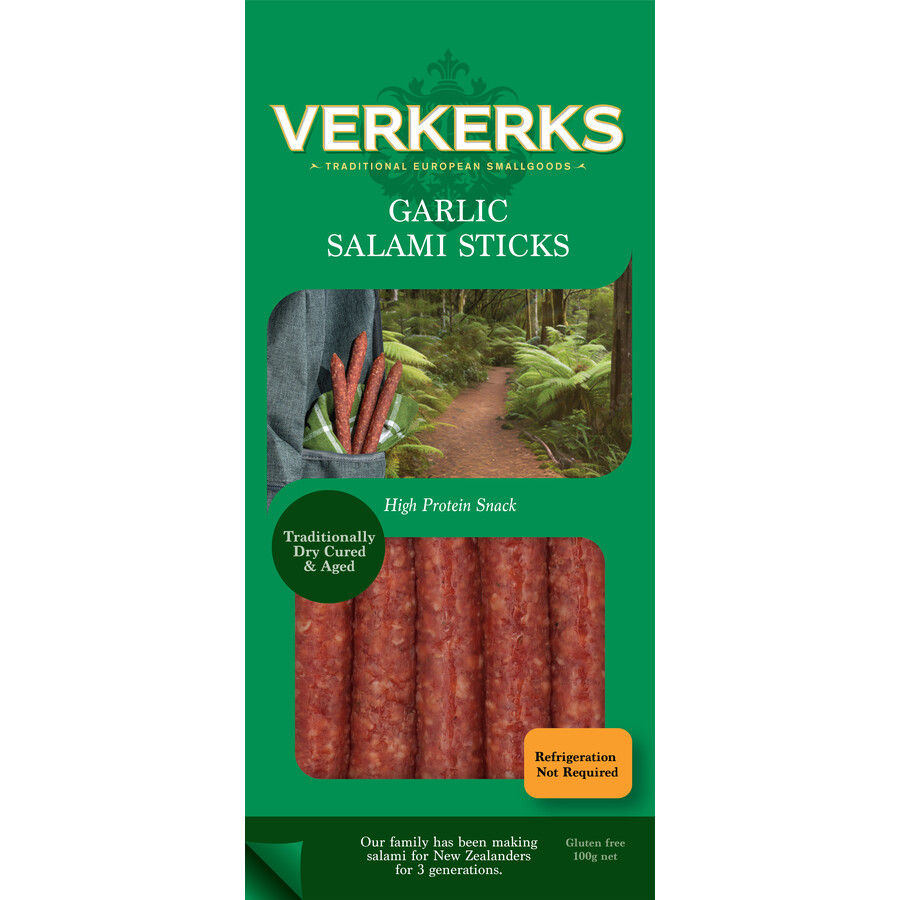 Verkerks Garlic Salami Sticks 100g