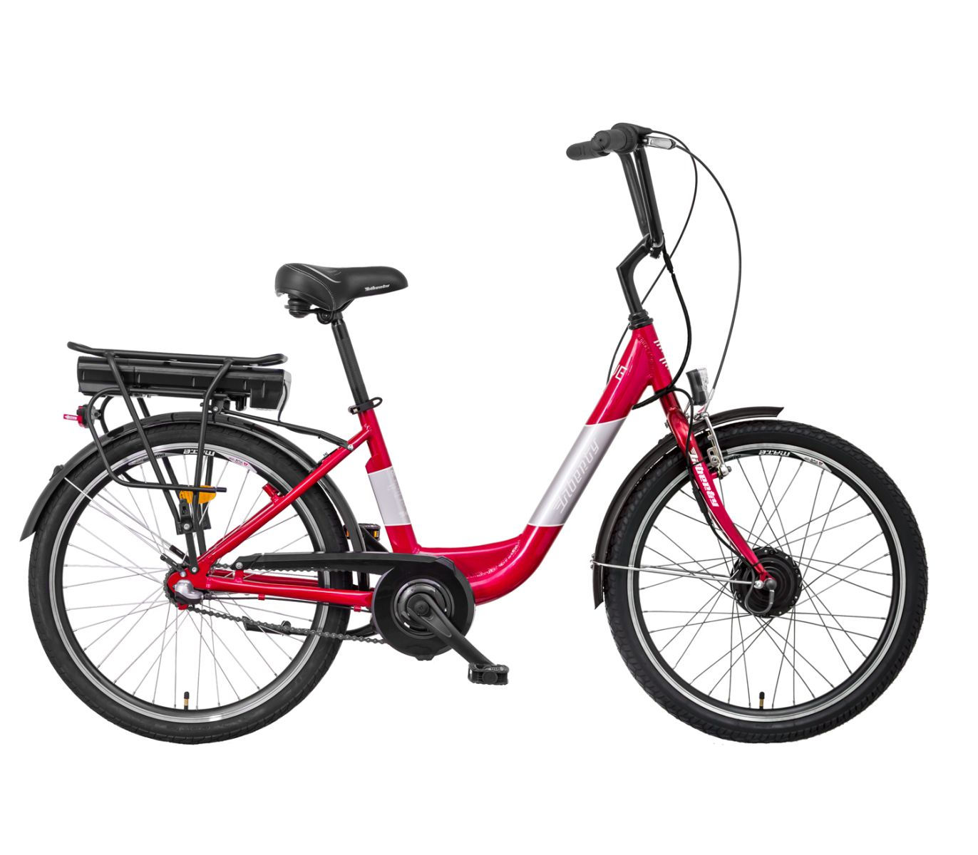 Električni bicikl Liberty RUE 24'' 1SPD (10,4Ah) malina