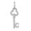 Thumbnail: 14k White Gold Key Letter Charm