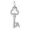 Thumbnail: 14k White Gold Key Letter Charm