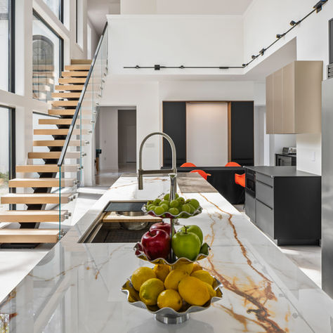 LEICHT Westchester & Greenwich new project showcasing a custom marble kitchen