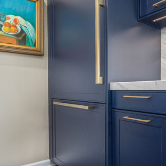 Blue modern custom cabinets
