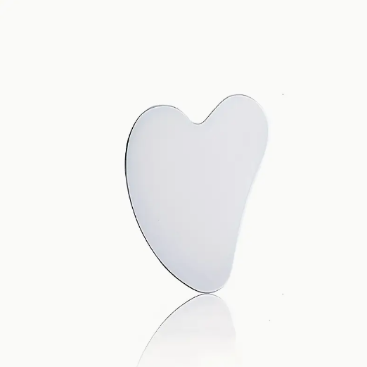 GUA SHA EN ACIER INOXUDABLE VISAGE ET CORPS - 6cm / 4cm