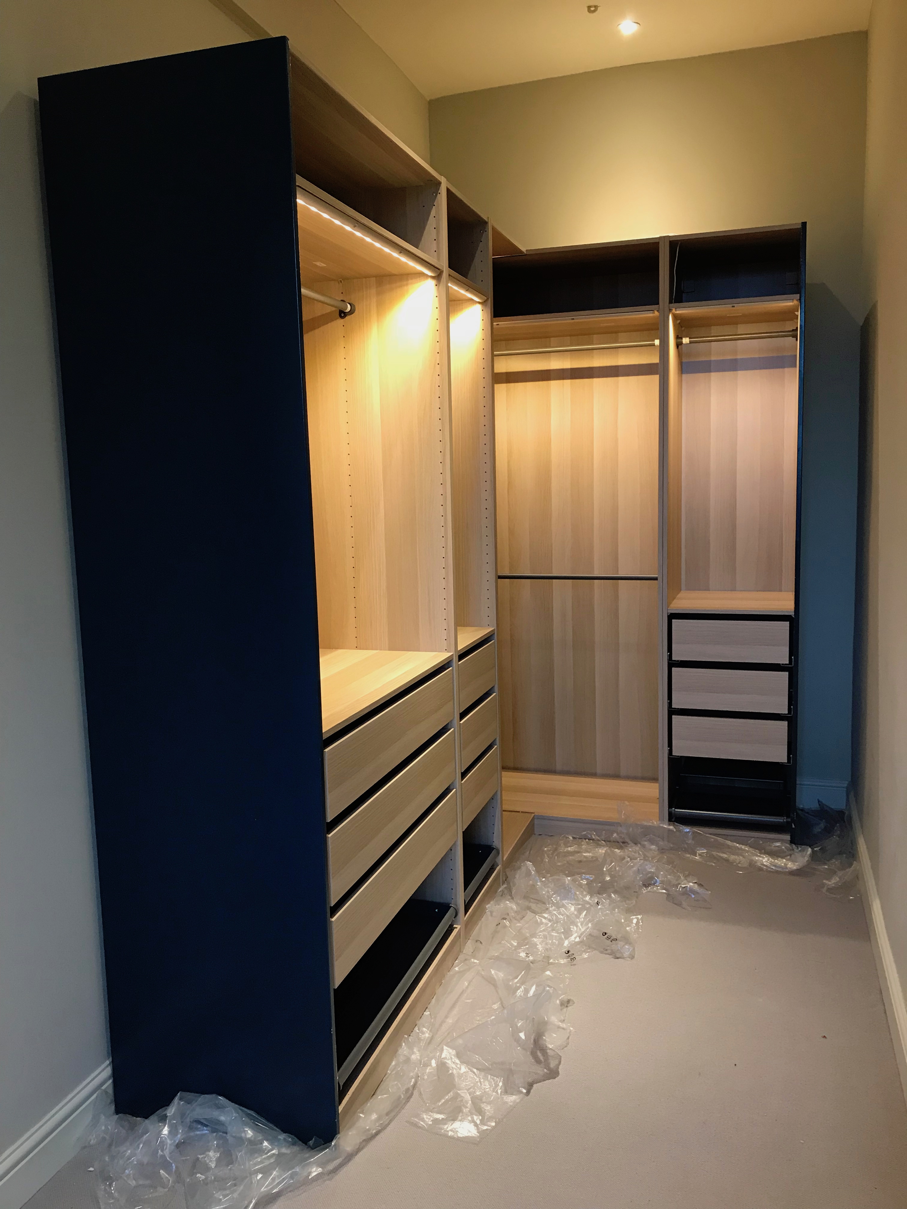 Hand painted Ikea PAX wardrobes assembled by www.norwichflatpack.co.uk