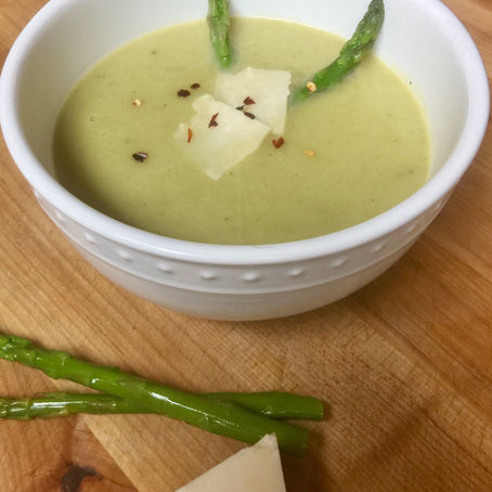 Spicy Asparagus and Parsnip Soup