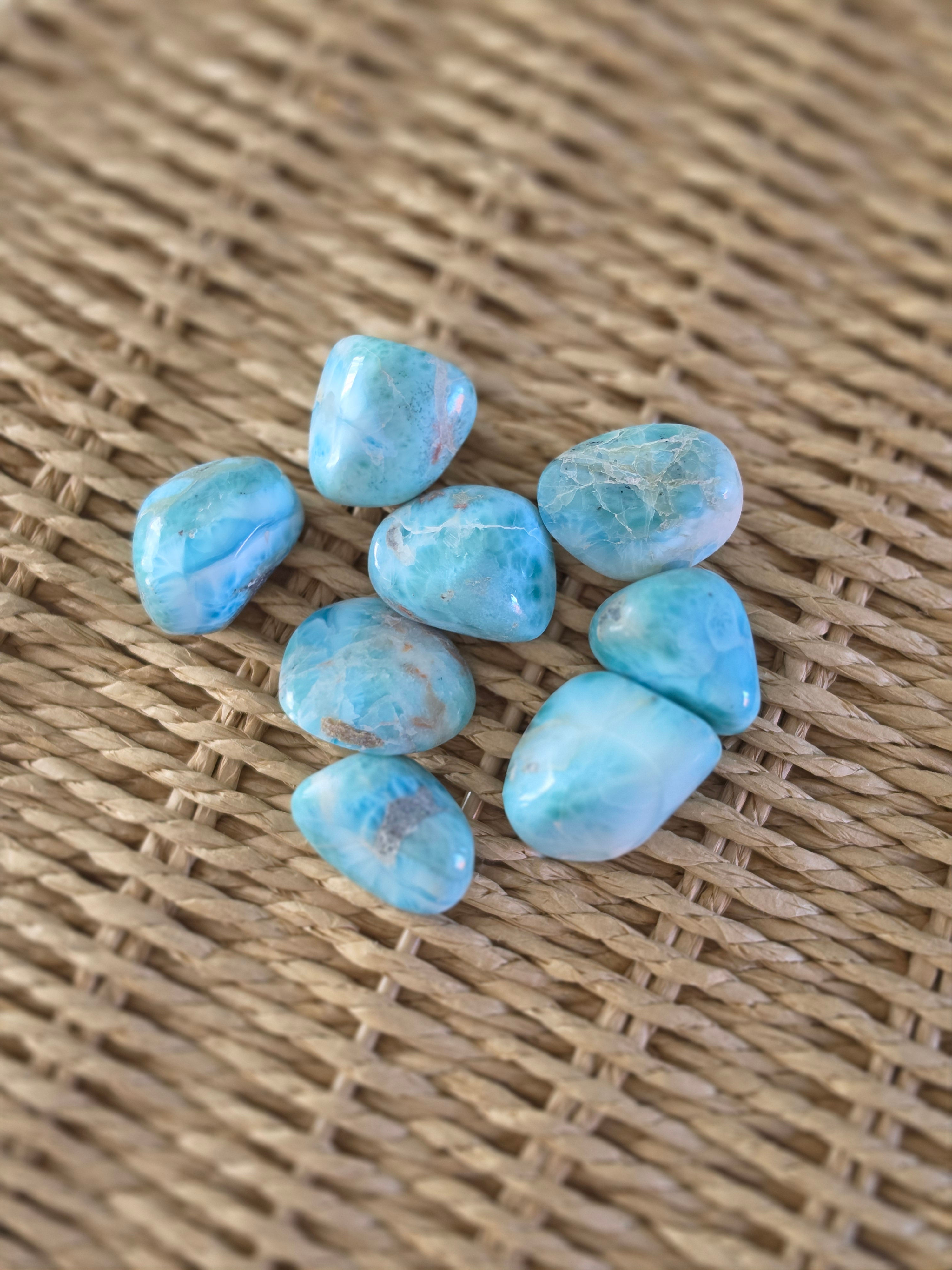 Larimar trommelstenen