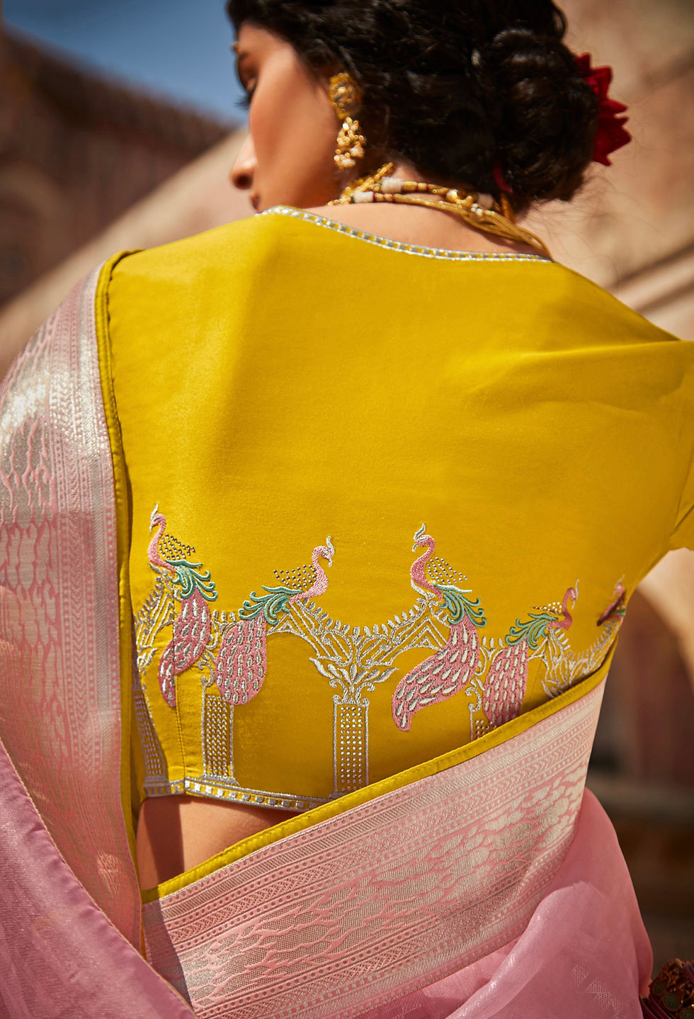 Thumbnail: Embroidered Yellow Blouse