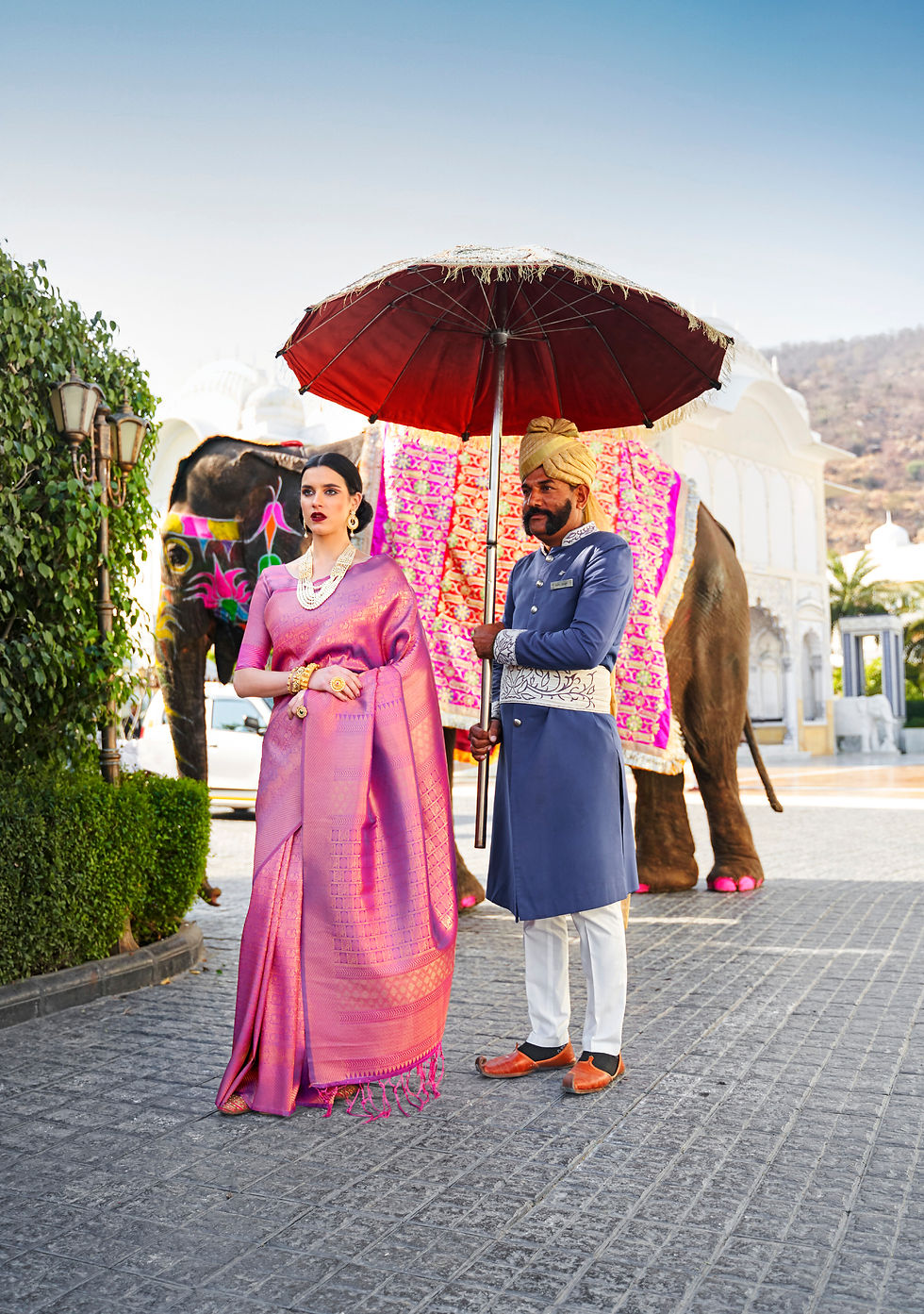 Thumbnail: Pink Designer Saree For Women, Bridal Saree, Sarees For Wedding Reception, Banarasi Kashmiri Saree, Silk Sarees, Pethan