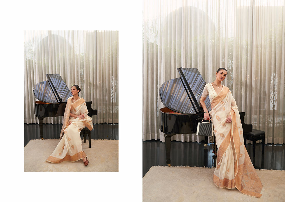 Thumbnail: Latest Linen Saree, Metallic Saree, Saree for Women, Designer Saree Blouse, Bridal Saree, Ready to wear Saree, Saree in USA