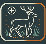 Icon representing drone wildlife tracking and monitoring for conservation, research, and rescue operations