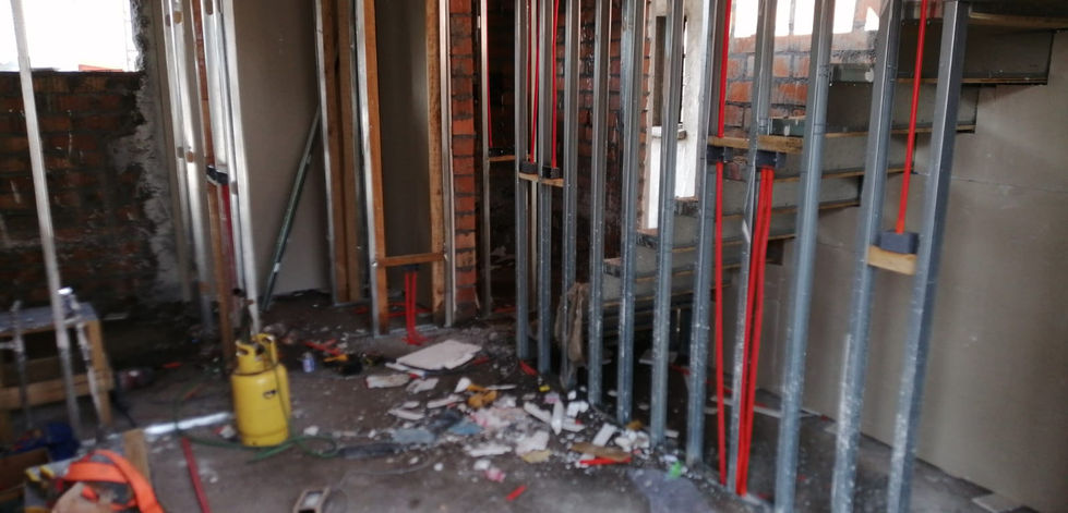 Canalización en Conduit PVC - Construcción de Casa 116mt2