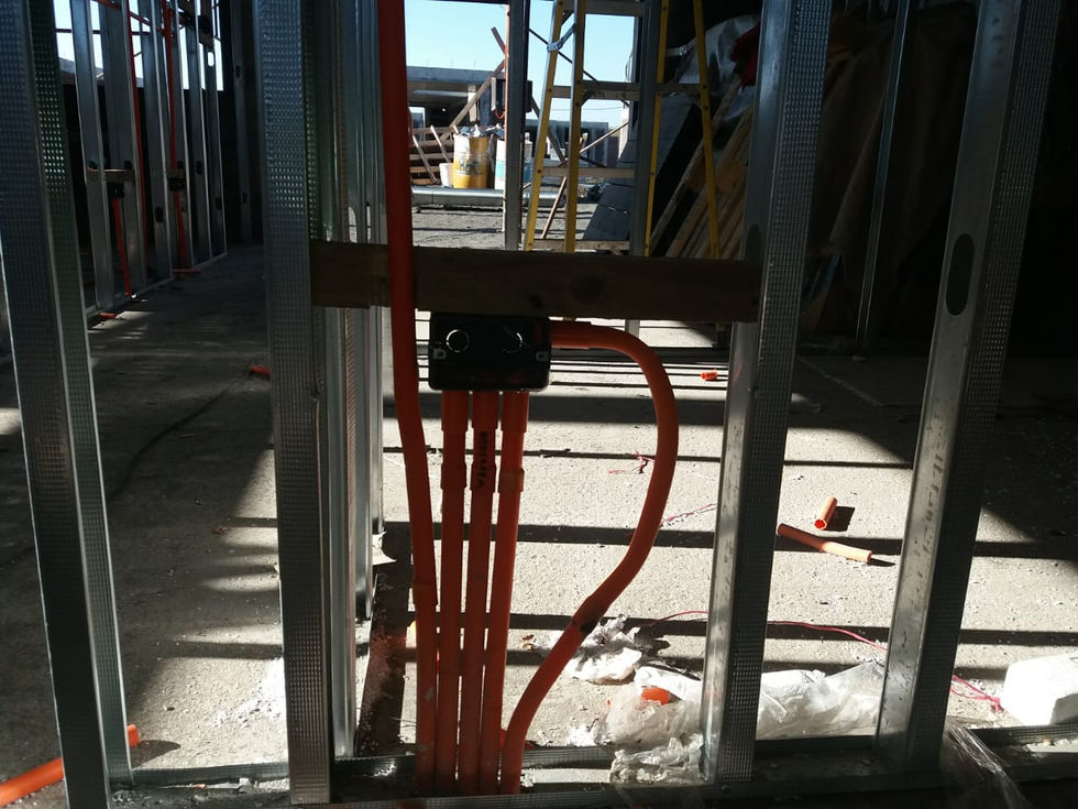 Canalización en Conduit PVC - Construcción de Casa 116mt2