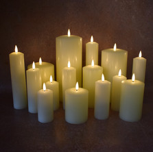 LED Wax Pillar Candle Hire