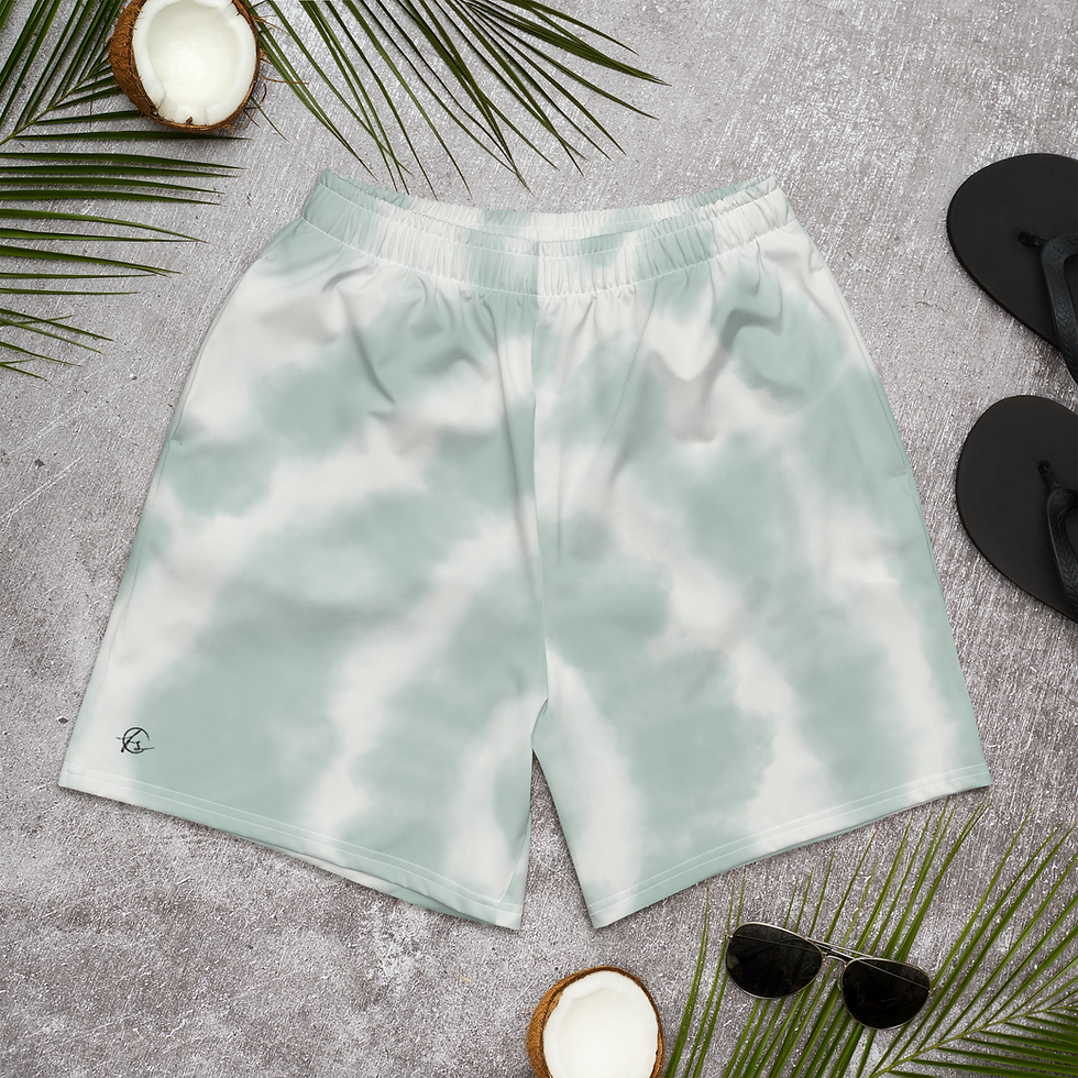 Thumbnail: Men's Athletic Long Shorts circle tie dye