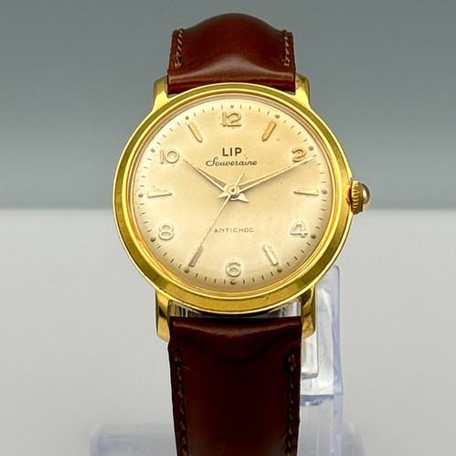 Montre Ancienne LIP Souveraine Mécanique - Occasion - Fonctionne - Acier Inoxydable