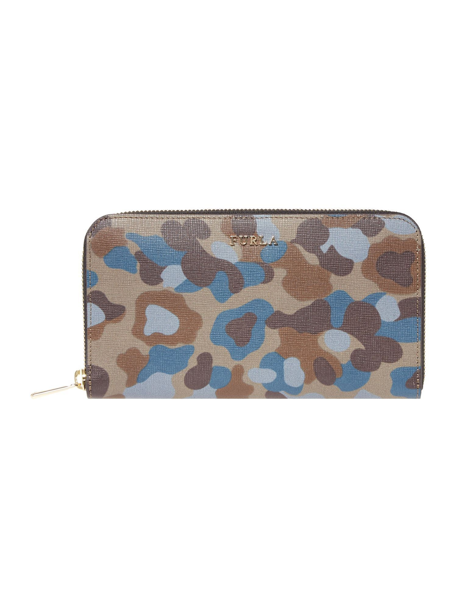 Furla Babylon large zip around purse, Taupe