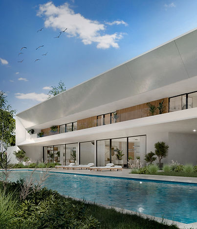 Render para Arquitectura Villa de lujo Madrid