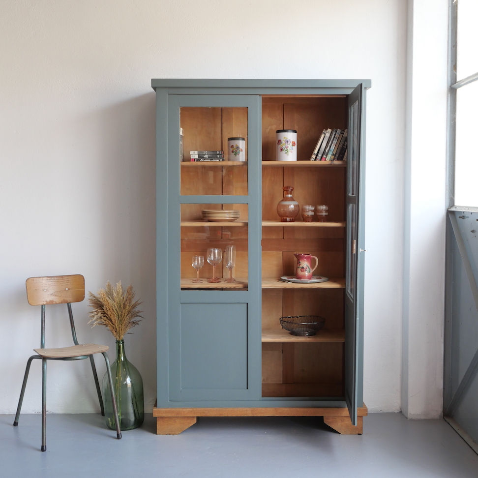 Bibliotheque vaisselier ancien