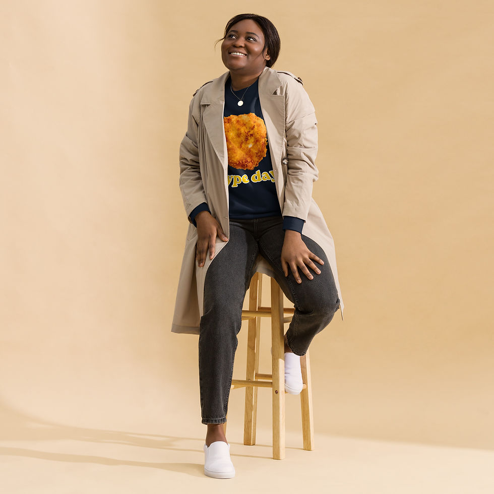 Thumbnail: Chicken Nugget Type Day Tee — N.A. Unisex Premium Sweatshirt | Cotton Heritage