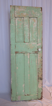 green white door