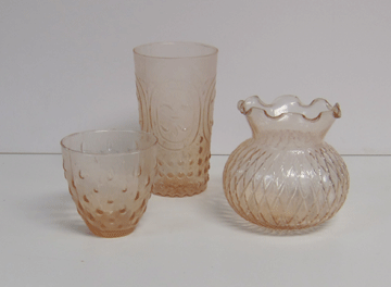 pink depression glass