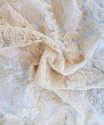 ivory lace overlay