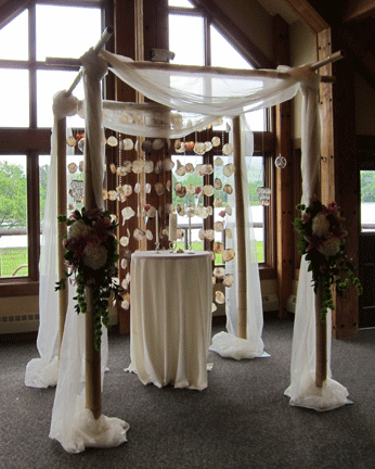 beach wedding arbor