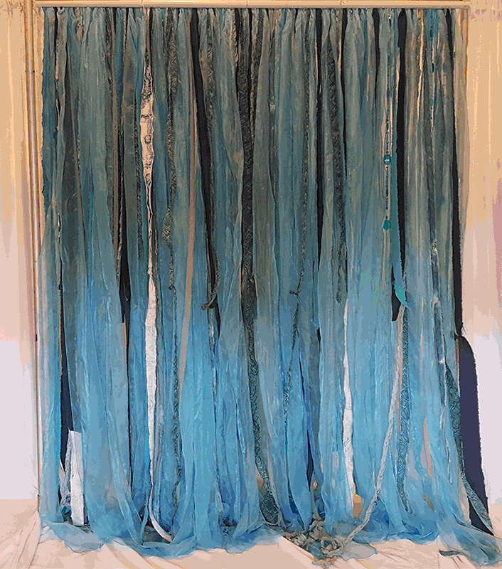 blue ribbon rag background