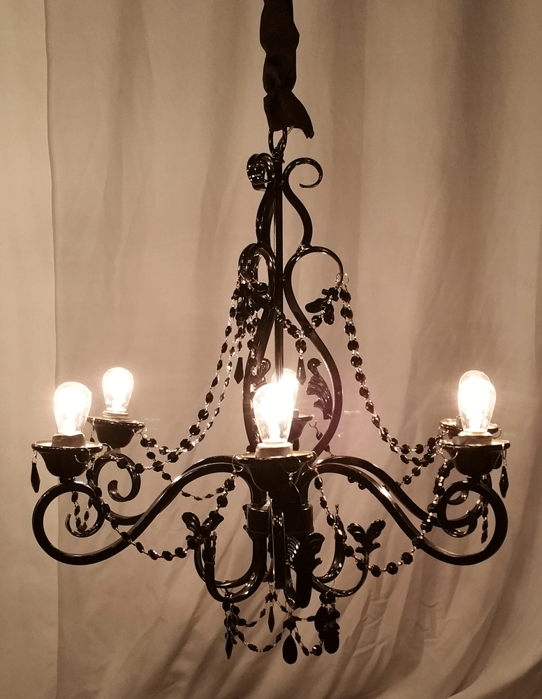 black rental chandelier rapid city