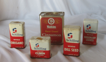 spice jars tin