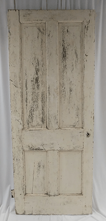 chippy white wood door