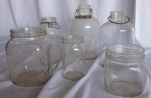 clear vintage jar rental