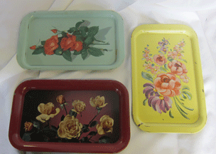 vintage metal tray rental