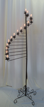 Iron spiral candelabra