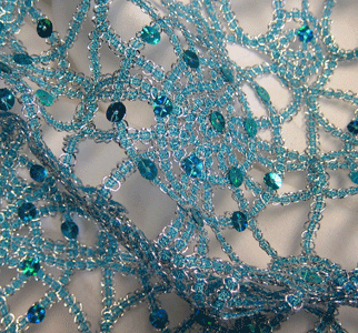 Turquoise Flower Chain Lace