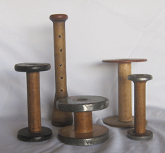 wooden spools