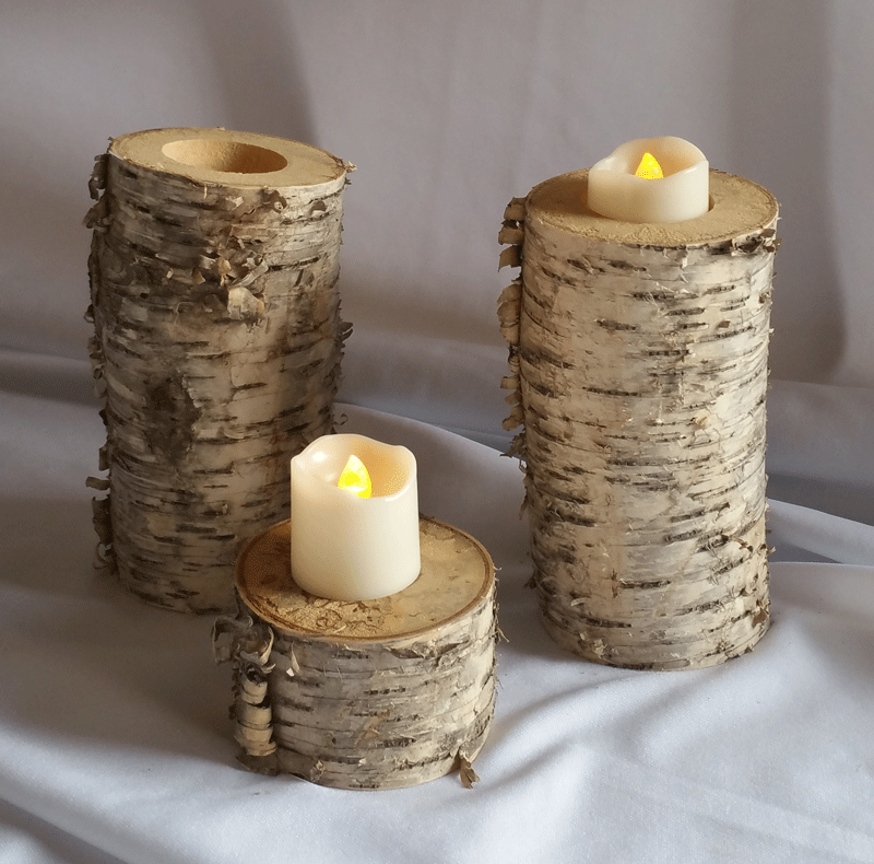 birch candle holder rental