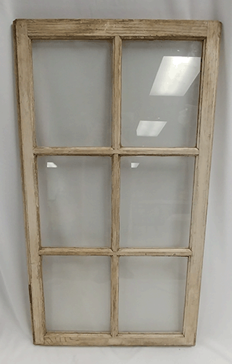 white 6 pane window