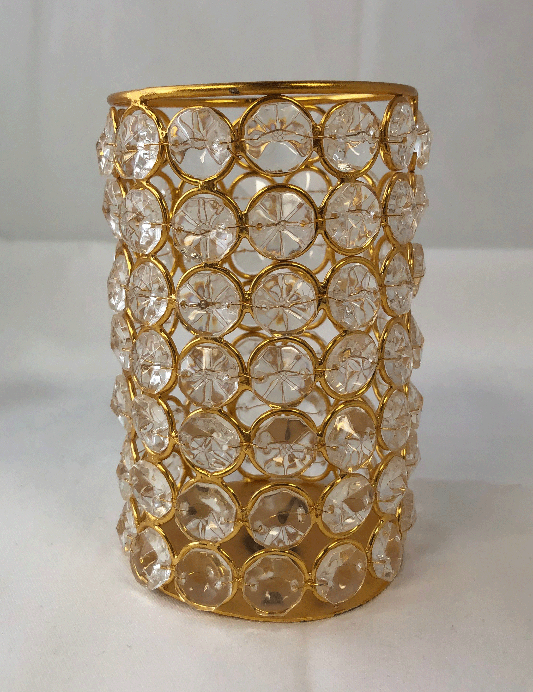 gold crystal votive