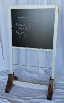 chalkboard window pane