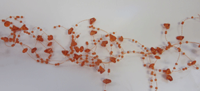 orange bead garland