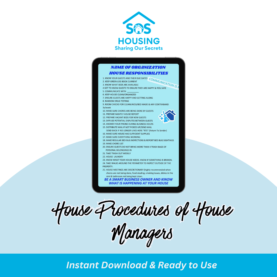 House Procedures of House Managers