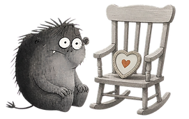 Illustration representing a child coping with the death of a grandparent