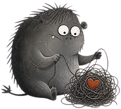 Illustration representing a child coping with the death of a loved one