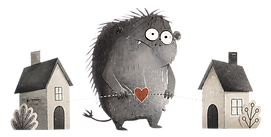 Illustration representing a child coping with divorce or family change