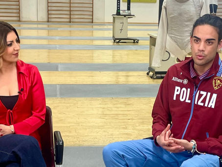 Tommaso Marini alla prima puntata di "Linea Azzurri" su Sportitalia