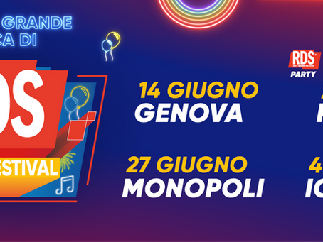 Torna Rds Summer Festival: tappe a Genova, Rimini, Monopoli e Iglesias