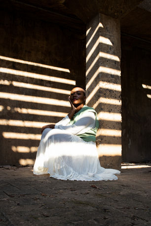 Portrait of a Woman with Sunlight Shadows
