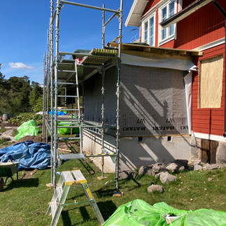 punschverandan påbörjad 