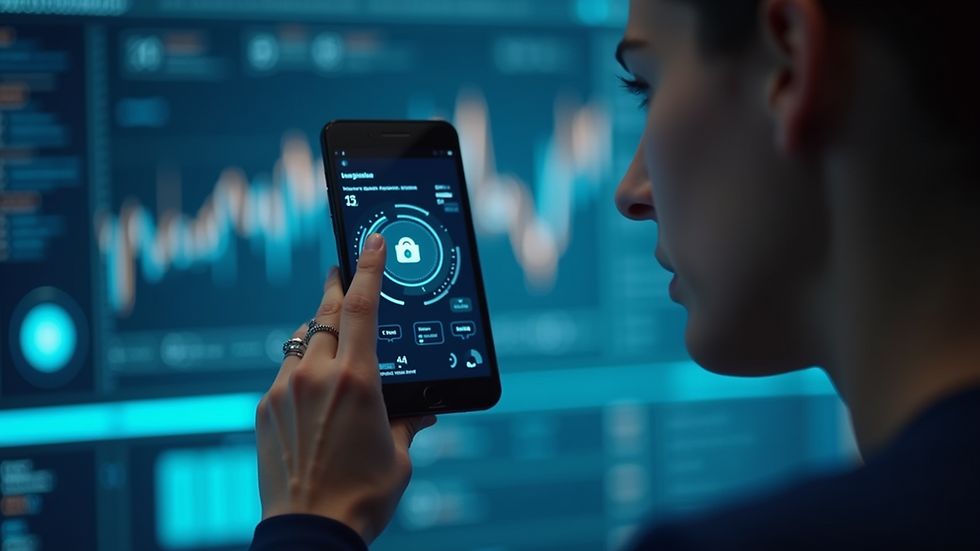 Eye-level view of a digital privacy dashboard displaying user data insights